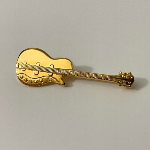 Vintage Electric Guitar Brooch Pin Unmarked - Picture 11 of 11